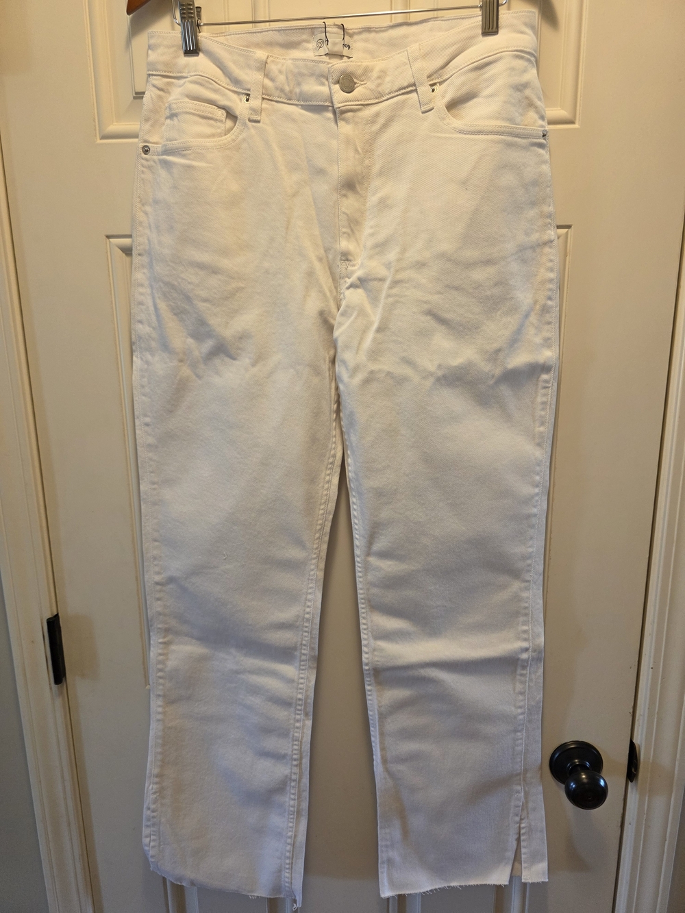 The Drop Women's White Straight-Leg Jeans